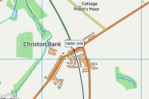 NE66 3HN map - OS VectorMap District (Ordnance Survey) NE66 3HN map - OS VectorMap District (Ordnance Survey)