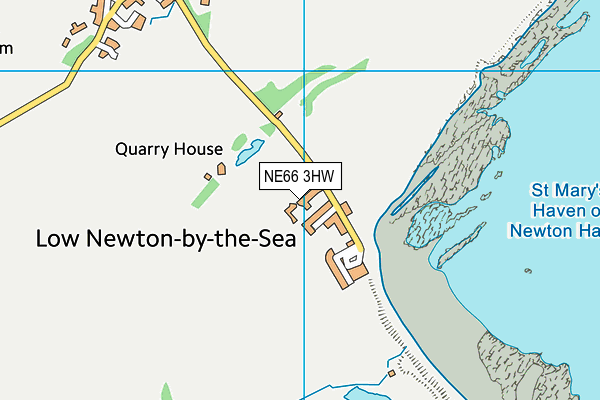 NE66 3HW map - OS VectorMap District (Ordnance Survey) NE66 3HW map - OS VectorMap District (Ordnance Survey)