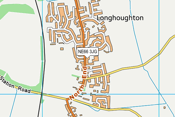 NE66 3JG map - OS VectorMap District (Ordnance Survey) NE66 3JG map - OS VectorMap District (Ordnance Survey)