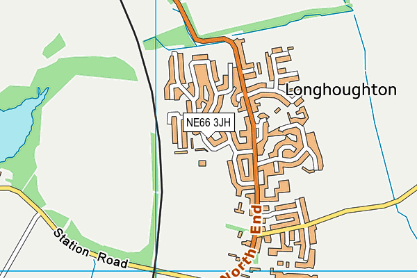 NE66 3JH map - OS VectorMap District (Ordnance Survey) NE66 3JH map - OS VectorMap District (Ordnance Survey)