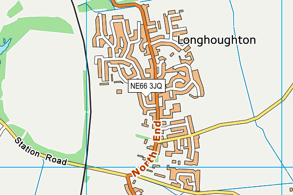 NE66 3JQ map - OS VectorMap District (Ordnance Survey) NE66 3JQ map - OS VectorMap District (Ordnance Survey)