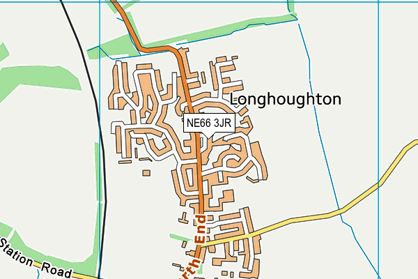 NE66 3JR map - OS VectorMap District (Ordnance Survey) NE66 3JR map - OS VectorMap District (Ordnance Survey)