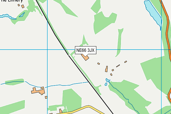 NE66 3JX map - OS VectorMap District (Ordnance Survey) NE66 3JX map - OS VectorMap District (Ordnance Survey)