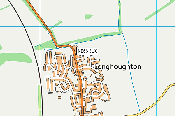 NE66 3LX map - OS VectorMap District (Ordnance Survey) NE66 3LX map - OS VectorMap District (Ordnance Survey)