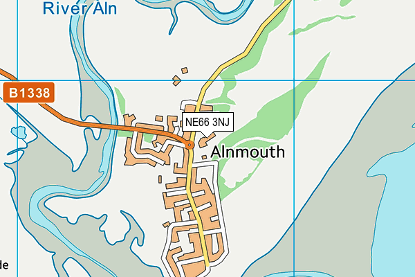 NE66 3NJ map - OS VectorMap District (Ordnance Survey) NE66 3NJ map - OS VectorMap District (Ordnance Survey)