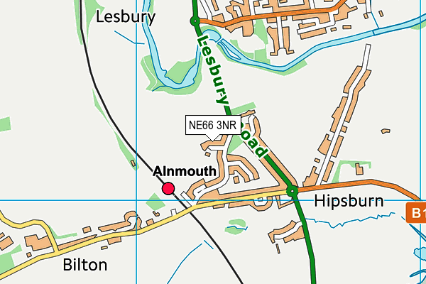 NE66 3NR map - OS VectorMap District (Ordnance Survey)