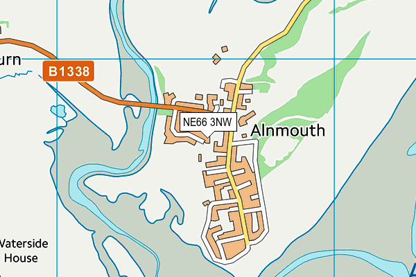 NE66 3NW map - OS VectorMap District (Ordnance Survey) NE66 3NW map - OS VectorMap District (Ordnance Survey)
