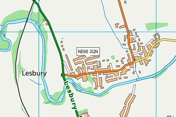 NE66 3QN map - OS VectorMap District (Ordnance Survey) NE66 3QN map - OS VectorMap District (Ordnance Survey)