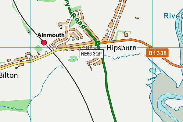 NE66 3QP map - OS VectorMap District (Ordnance Survey)