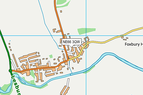 NE66 3QW map - OS VectorMap District (Ordnance Survey) NE66 3QW map - OS VectorMap District (Ordnance Survey)