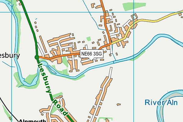 NE66 3SG map - OS VectorMap District (Ordnance Survey)