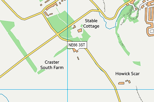 NE66 3ST map - OS VectorMap District (Ordnance Survey)