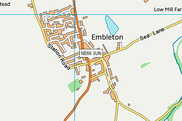 NE66 3UN map - OS VectorMap District (Ordnance Survey)