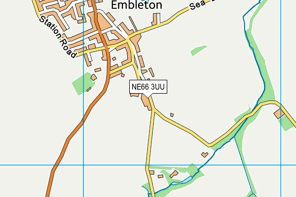 NE66 3UU map - OS VectorMap District (Ordnance Survey) NE66 3UU map - OS VectorMap District (Ordnance Survey)