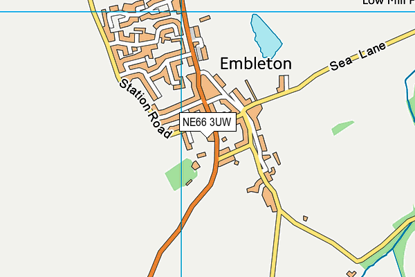 NE66 3UW map - OS VectorMap District (Ordnance Survey) NE66 3UW map - OS VectorMap District (Ordnance Survey)