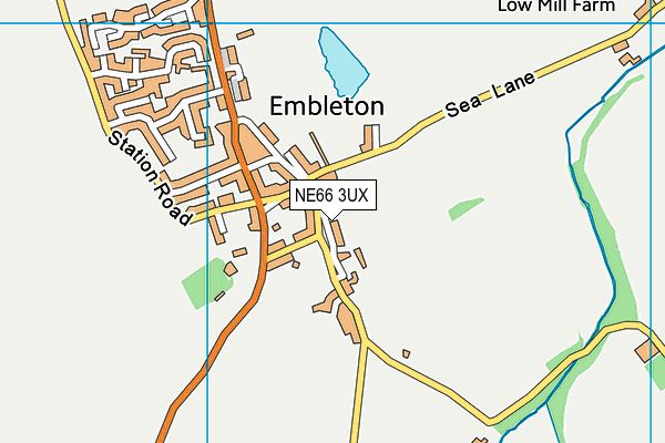 NE66 3UX map - OS VectorMap District (Ordnance Survey) NE66 3UX map - OS VectorMap District (Ordnance Survey)