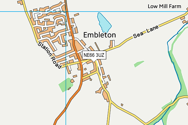 NE66 3UZ map - OS VectorMap District (Ordnance Survey) NE66 3UZ map - OS VectorMap District (Ordnance Survey)