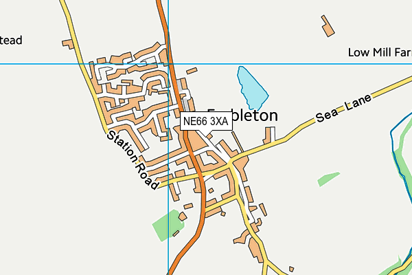 NE66 3XA map - OS VectorMap District (Ordnance Survey) NE66 3XA map - OS VectorMap District (Ordnance Survey)
