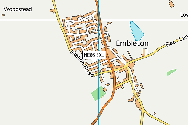 NE66 3XL map - OS VectorMap District (Ordnance Survey) NE66 3XL map - OS VectorMap District (Ordnance Survey)