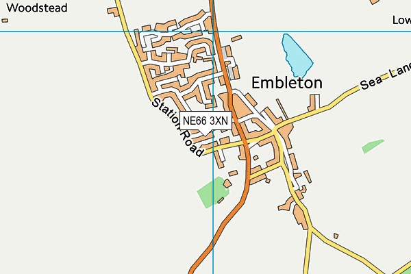 NE66 3XN map - OS VectorMap District (Ordnance Survey) NE66 3XN map - OS VectorMap District (Ordnance Survey)