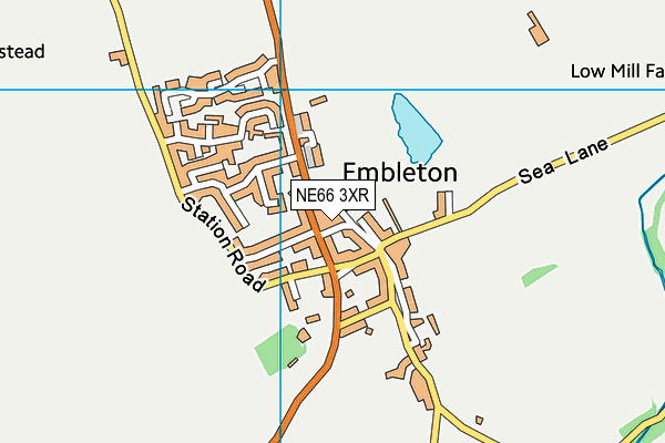 NE66 3XR map - OS VectorMap District (Ordnance Survey) NE66 3XR map - OS VectorMap District (Ordnance Survey)