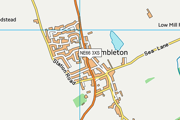 NE66 3XS map - OS VectorMap District (Ordnance Survey) NE66 3XS map - OS VectorMap District (Ordnance Survey)