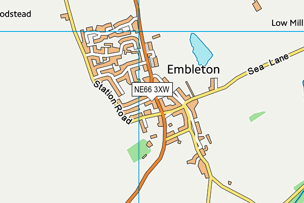 NE66 3XW map - OS VectorMap District (Ordnance Survey) NE66 3XW map - OS VectorMap District (Ordnance Survey)