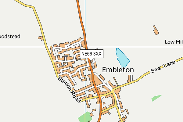 NE66 3XX map - OS VectorMap District (Ordnance Survey)