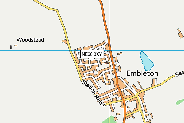 NE66 3XY map - OS VectorMap District (Ordnance Survey) NE66 3XY map - OS VectorMap District (Ordnance Survey)