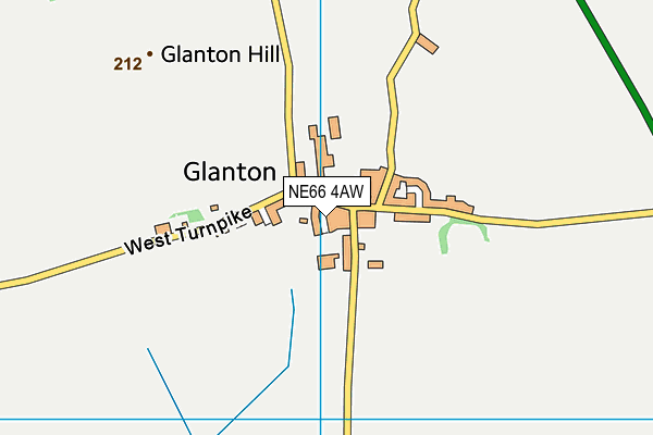 NE66 4AW map - OS VectorMap District (Ordnance Survey) NE66 4AW map - OS VectorMap District (Ordnance Survey)