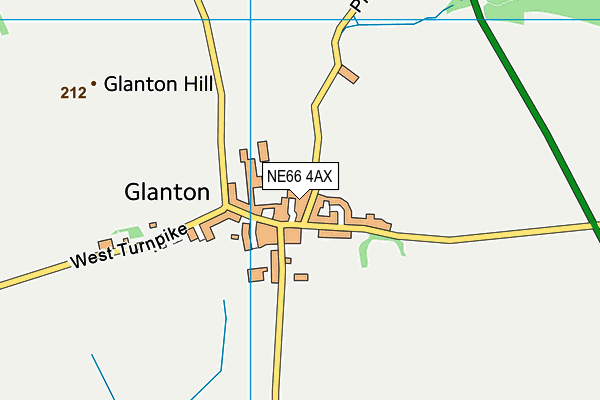 NE66 4AX map - OS VectorMap District (Ordnance Survey)