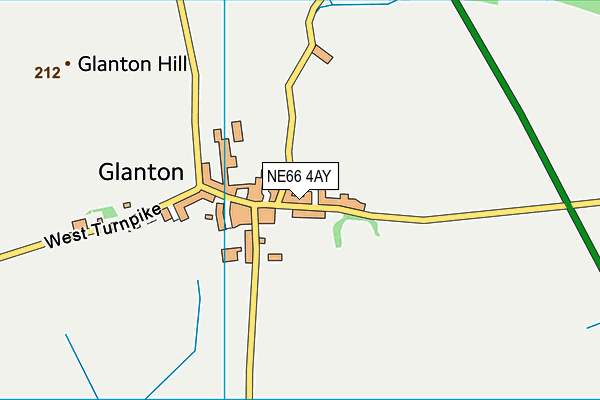 NE66 4AY map - OS VectorMap District (Ordnance Survey)