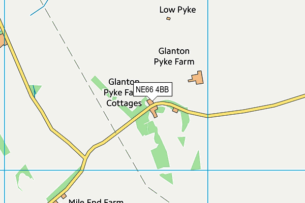 NE66 4BB map - OS VectorMap District (Ordnance Survey) NE66 4BB map - OS VectorMap District (Ordnance Survey)
