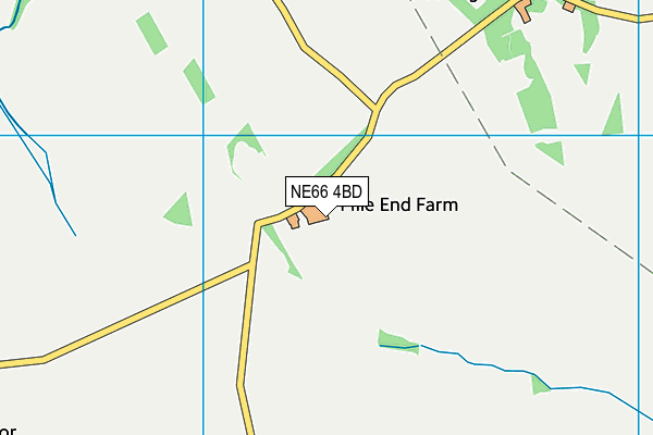 NE66 4BD map - OS VectorMap District (Ordnance Survey)