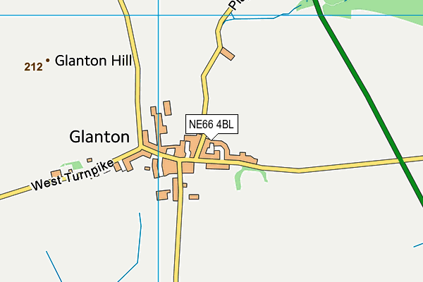 NE66 4BL map - OS VectorMap District (Ordnance Survey)