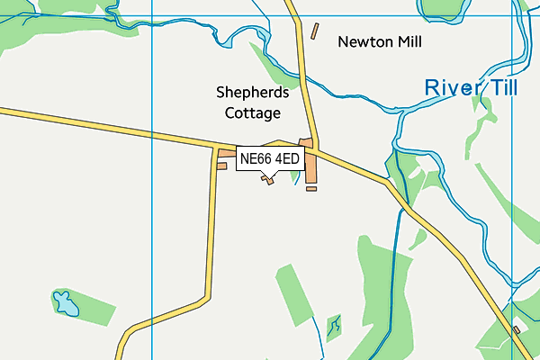 NE66 4ED map - OS VectorMap District (Ordnance Survey) NE66 4ED map - OS VectorMap District (Ordnance Survey)