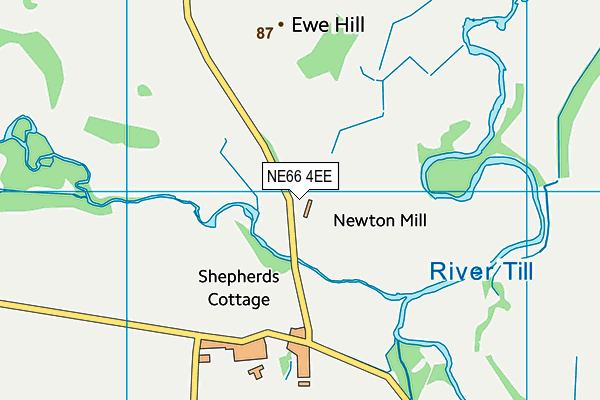 NE66 4EE map - OS VectorMap District (Ordnance Survey) NE66 4EE map - OS VectorMap District (Ordnance Survey)