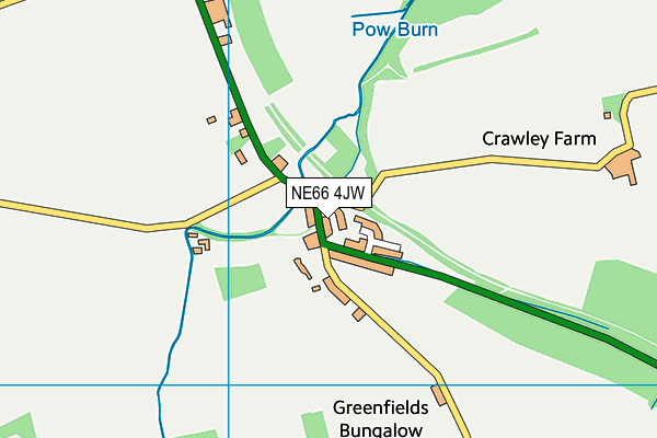 NE66 4JW map - OS VectorMap District (Ordnance Survey) NE66 4JW map - OS VectorMap District (Ordnance Survey)