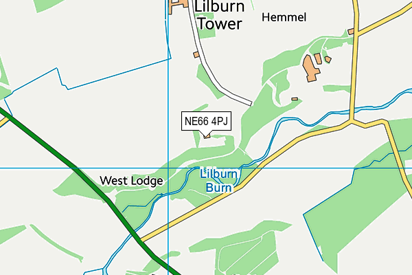 NE66 4PJ map - OS VectorMap District (Ordnance Survey)