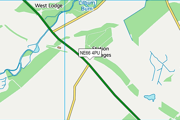 NE66 4PU map - OS VectorMap District (Ordnance Survey) NE66 4PU map - OS VectorMap District (Ordnance Survey)