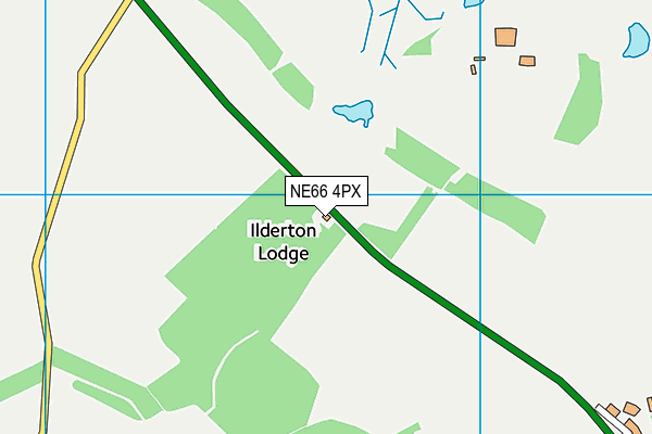 NE66 4PX map - OS VectorMap District (Ordnance Survey)
