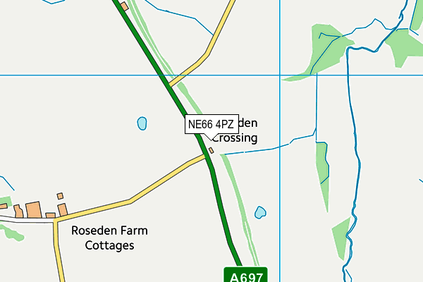 NE66 4PZ map - OS VectorMap District (Ordnance Survey)