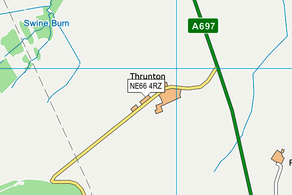 NE66 4RZ map - OS VectorMap District (Ordnance Survey) NE66 4RZ map - OS VectorMap District (Ordnance Survey)
