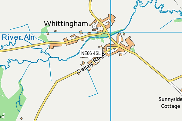 NE66 4SL map - OS VectorMap District (Ordnance Survey)