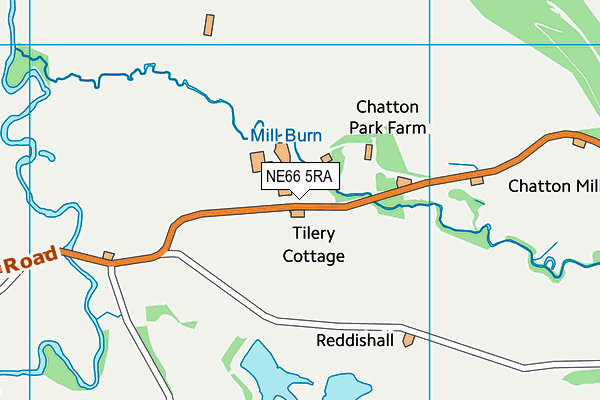 NE66 5RA map - OS VectorMap District (Ordnance Survey) NE66 5RA map - OS VectorMap District (Ordnance Survey)