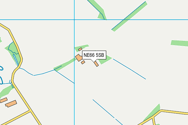 NE66 5SB map - OS VectorMap District (Ordnance Survey) NE66 5SB map - OS VectorMap District (Ordnance Survey)