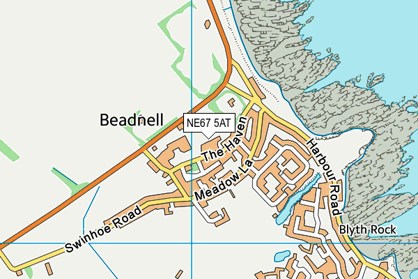 NE67 5AT map - OS VectorMap District (Ordnance Survey)