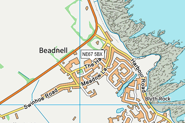 NE67 5BX map - OS VectorMap District (Ordnance Survey) NE67 5BX map - OS VectorMap District (Ordnance Survey)