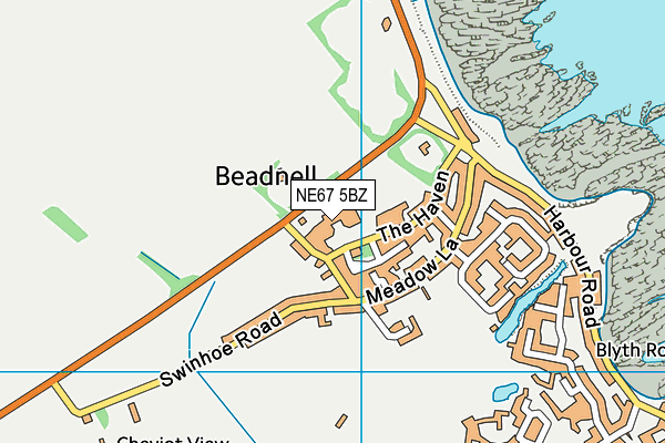 NE67 5BZ map - OS VectorMap District (Ordnance Survey) NE67 5BZ map - OS VectorMap District (Ordnance Survey)