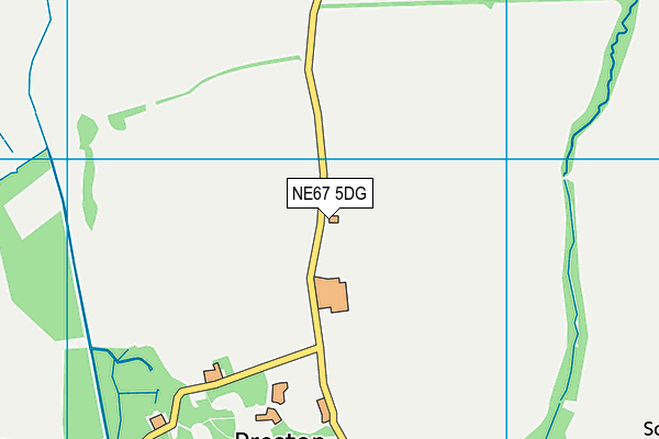 NE67 5DG map - OS VectorMap District (Ordnance Survey) NE67 5DG map - OS VectorMap District (Ordnance Survey)